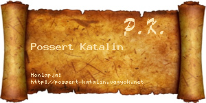 Possert Katalin névjegykártya